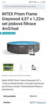 Bazén INTEX 4.6 m výška 1.22cm 6.000 - 3