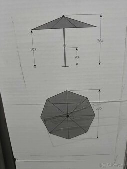 Zahradní slunečník Doppler ø 3,5m ALU WOOD - nový - 3