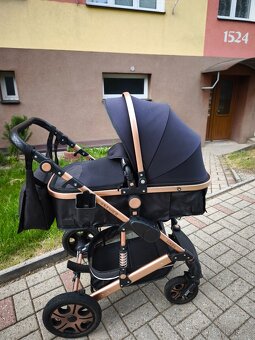 Kočárek 3v1 rosegold - 3
