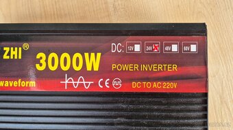 Měnič napětí 3000w max čistý sinus - 3