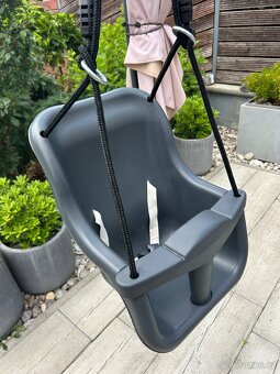 Baby luxe antracit, dětská houpačka - 3