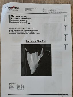 Vnitřní izolační clona WIGO na Carthago podvozek Fiat - 3