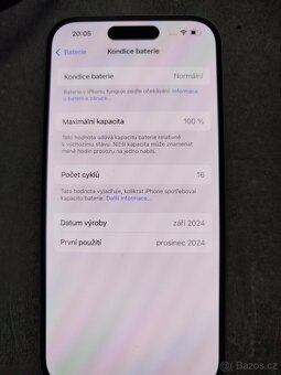 iPhone 16 128GB, BATERIE 100% - 3