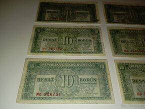 BANKOVKY 10 KČS 1950, DVOUPÍSMENNÉ, VŠE NEPERFOROVANÉ - 3