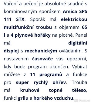 Kombinovaný sporák - 3