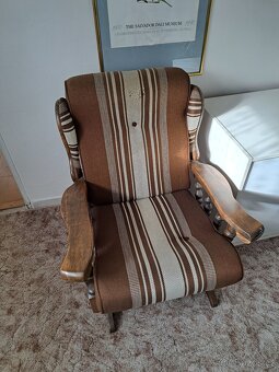 Rustikální čalouněné křeslo - 3