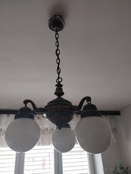 starožitný mosazný lustr - 3