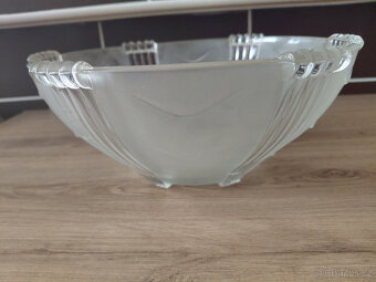 Retro mísa  z čirého skla ART DECO - 3