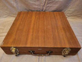 Dvoupatrová příborová sada (mosaz a týkové dřevo) - 3