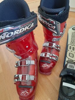 Lyže 140 cm + přezkáče - 3