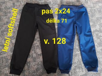 Letní softshellové kalhoty v. 116, 122, 128, 134 - 3