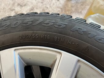 Vokswagen Audi origina alu 16” 5x112 zimní 205/55/15 Pirelli - 3