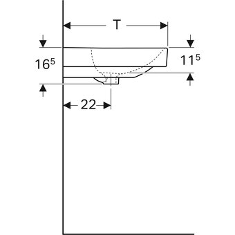 Umyvadlo Geberit Smyle Square - 3
