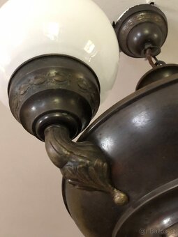 Starožitný krásný lustr (asi secesní) - 3