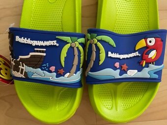Zelené pantofle s piráty, vel.32, NOVÉ, zn.Baťa - 3