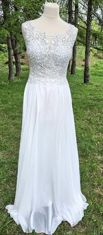 NOVÉ jednoduché svatební šaty BOHO-STYL - 3