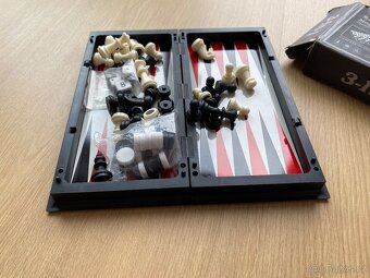 Magnetická šachová souprava 3v1 – šachy, dáma, backgammon - 3