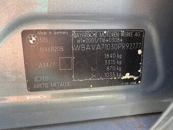 Náhradní dílyz e90 arktis silber metallic arktissilber a34/7 - 3