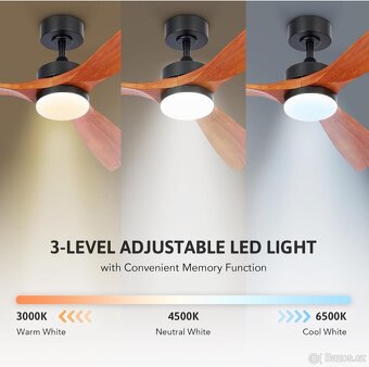 Stropní ventilátory VONLUCE se LED světlem - 3