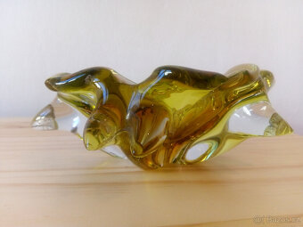 Popelník z hutního skla, ruční výroba - 3