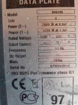 Generátor, centrála, 400 - 3