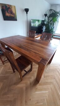 jidelni stůl + 4 židle masiv palisandr - 3