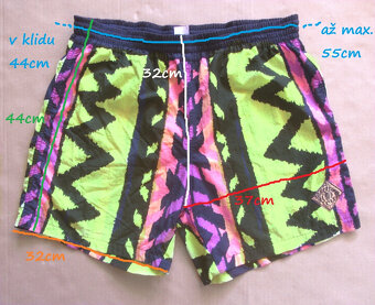 Vintage 80s/90s pánské surf beach shorts kraťasy - 3