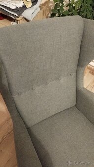 Křeslo IKEA Strandmon - Ušák (šedý) - 3