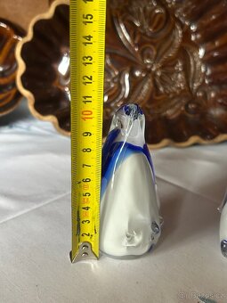 Skleněný tučňák - těžítko - 3