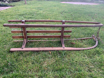 Staré, velké retro saně, sáňky - 3