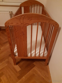 Dětská dřevená postýlka vč. matrace - 3