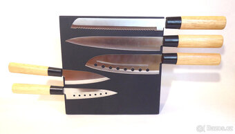 B349_ Kuchyňské nože a stojánek, nové - 3