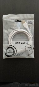 USB kabel micro 1,8m , bílý - 3