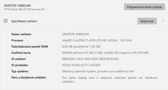 HP ProDesk 490 G3 MT,i7-6700,WIN 10,RAM 8GB DDR 4,HDD 1TB,mo - 3