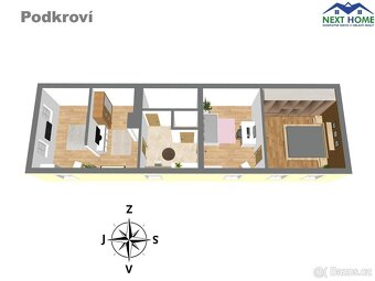 Prodej, rodinný dům 4+kk, zahrada, bazén, kůlna, celková plo - 3