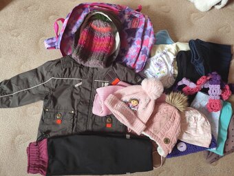 Balík zimního oblečení na holčičku + batoh - 3