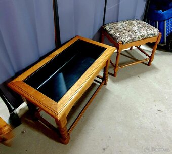 Rustikální stolek a stolička - 3