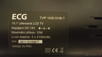 Přenosný LCD televizor ECG TVP 1030 DVB-T - 3