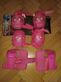 koloběžka růžová+modrá+chrániče - 3