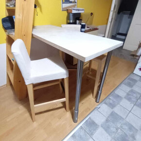 Stolní deska/barový stůl + nohy + židle - 3