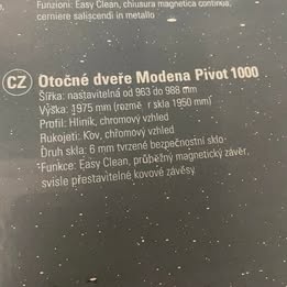 Otočné dveře Modena Pivot 1000 - 3