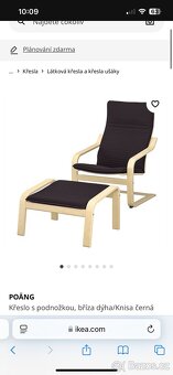 Křeslo IKEA Poang s podnožkou - 3
