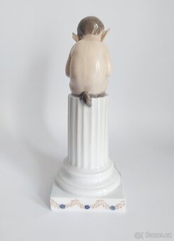 Porcelánová figura - faun a ještěrka - Kodaň - 3