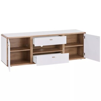 Moderní TV stolek bílá/dub PC 9000 KČ - 3