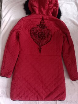 Desigual červený kabát,bunda vel.36/38 - 3