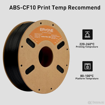 Eryone ABS Carbon Fiber Filament 1kg - černá - 3