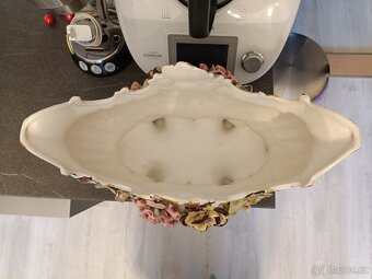 Starožitná gigantická porcelánová mísa ve tvaru Gondoly. - 3