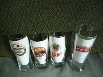 Prodám pivní sklo sklenice půllitry třetinky - 3