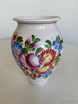 Keramická váza, vázička, chodská keramika. 19,8 cm. - 3