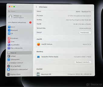 MacBook Pro 13” 2017/16GB RAM/intel i5/512GB SSD/ Záruka - 3